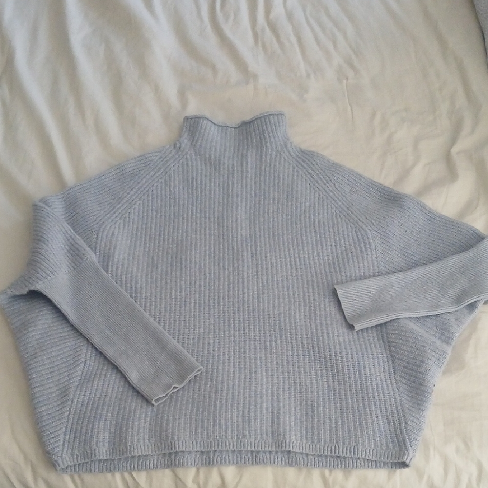 Club Monaco Chashmere Blue Cropped Sweater